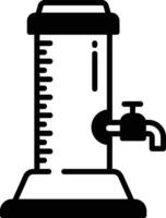 öl kran glyf och linje vektor illustration