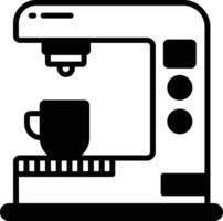 Kaffee Hersteller Glyphe und Linie Vektor Abbildungen