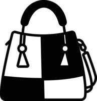 Nichtigkeit Tasche Glyphe und Linie Vektor Illustration