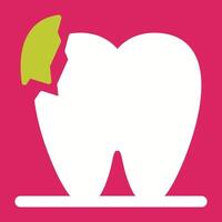 gebrochen Zähne Vektor Symbol