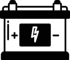 Auto Batterie Glyphe und Linie Vektor Illustration