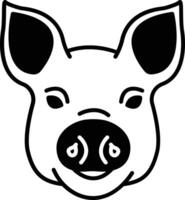 gris ansikte glyf och linje vektor illustration