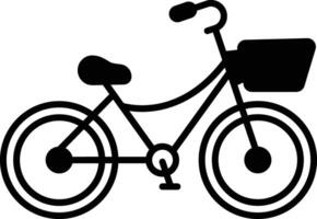 Fahrrad Glyphe und Linie Vektor Illustration