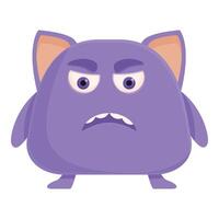 violett Monster- Symbol Karikatur Vektor. Gremlin süß nett vektor