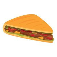 Sandwich Quesadilla Symbol Karikatur Vektor. Speisekarte Essen vektor