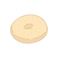 Bagel Symbol Karikatur Vektor Illustration isoliert auf Weiß Hintergrund