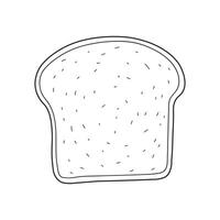 Hand gezeichnet Weiß Brot Symbol Karikatur Vektor Illustration isoliert auf Weiß Hintergrund