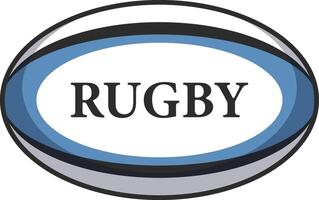 Rugby Ball Vektor Illustration isoliert auf Weiß Hintergrund