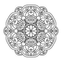 Mandala Design zum Erwachsene Färbung Seite Vektor Mandala Gliederung Design