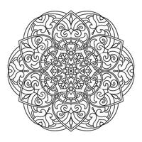 Mandala Design zum Erwachsene Färbung Seite Vektor Mandala Gliederung Design