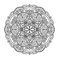 Mandala Design zum Erwachsene Färbung Seite Vektor Mandala Gliederung Design