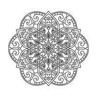 mandala design för vuxen färg sida vektor mandala översikt design