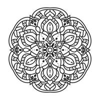 Mandala Design zum Erwachsene Färbung Seite Vektor Mandala Gliederung Design