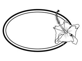 Rahmen Blume skizzieren Linie Kunst vektor