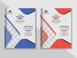 företags- och kreativ bok omslag design mall. vektor