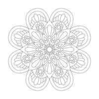 elegant mandala ram för färg bok sida vektor