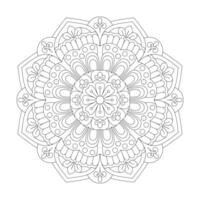 svartvit etnisk mandala design för färg bok vektor