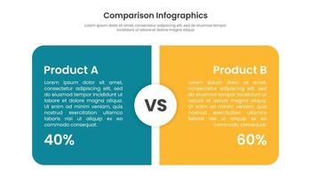 jämförelse infographic för Produkter jämföra. infographic mall design vektor