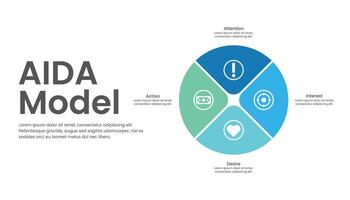 Aida Modell- Infografik Vorlage Design vektor