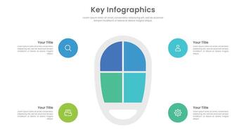 nyckel till Framgång infographic mall design vektor