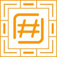 hashtag vektor ikon
