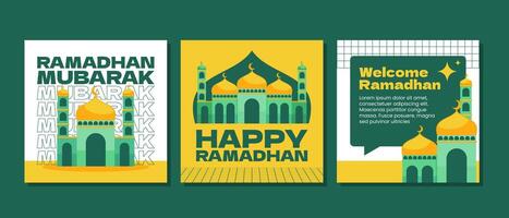 eben Design Ramadan Feier Sozial Medien Beiträge Vorlage vektor