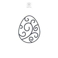 Ostern Ei, Ostern Tag Festival, Ei Symbol Symbol Vektor Illustration isoliert auf Weiß Hintergrund