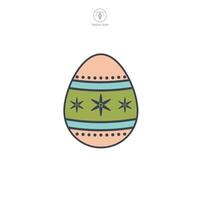 Ostern Ei, Ostern Tag Festival, Ei Symbol Symbol Vektor Illustration isoliert auf Weiß Hintergrund