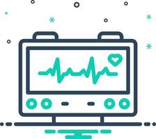 Vektor mischen Symbol zum atrial Flimmern