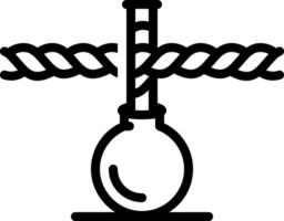 Vektor schwarz Linie Symbol zum Seil