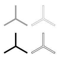 3d Achse Koordinate System Messung Modellieren Raum xyz dreidimensional einstellen Symbol grau schwarz Farbe Vektor Illustration Bild solide füllen Gliederung Kontur Linie dünn eben Stil