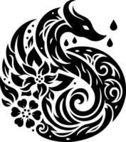 das Batik Motiv Design kombiniert mit das Drachen in ein luxuriös Kombination, einzigartig harmonisch und elegant vektor