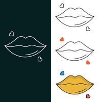 kyss vektor illustration ikon design
