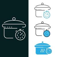 Kochen Zeit Vektor Illustration Symbol Design