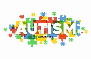Welt Autismus Bewusstsein Tag. bunt Puzzle Vektor Design unterzeichnen. Symbol von Autismus. medizinisch eben Illustration. Gesundheit Pflege