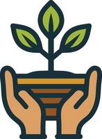 Pflanze mit Blatt Logo Vektor
