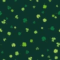 grön sömlös mönster med shamrocks st. patricks dag symbol av tur vektor illustration