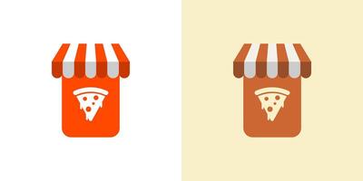 Pizza Zelt Restaurant Logo Illustration vektor