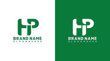 hp brev logotyp design, hp ikon varumärke identitet design monogram logotyp ph vektor