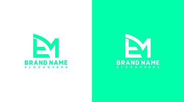 em brev logotyp design, em ikon varumärke identitet design monogram logotyp mig vektor