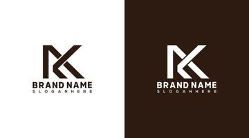 ak Brief Monogramm Logo Design ka Symbol Briefmarke Logo Marke Identität Design vektor