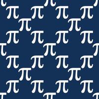 Pi Zeichen Vektor Mathematik und Wissenschaft nahtlos Muster mit Blau Hintergrund