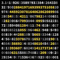 Lycklig pi dag - 3,14 baner. gul pi tal matte modern vektor illustration
