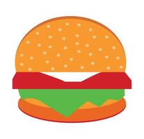 tecknad serie burger vektor isolerat illustration