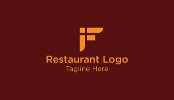 Brief f mit Restaurant Logo vektor