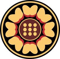 diese ein Symbol Weiß Lotus und rot Lotus pai sho vektor