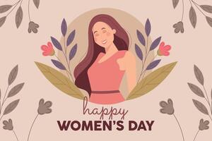 glücklich Frauen Tag Karte Vektor