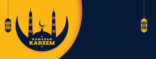 Ramadan kareem eben Banner mit Text Raum vektor