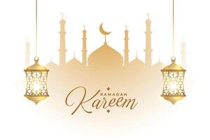 gynnsam ramadan kareem eid festival kort design vektor