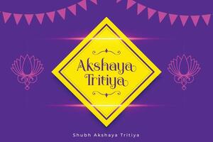 lila akshaya tritiya kort med kransar vektor